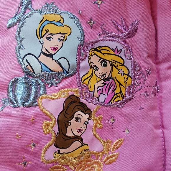 Pink Disney Princess cold weather jacket Girl's Size 7/8 - Picture 3 of 5